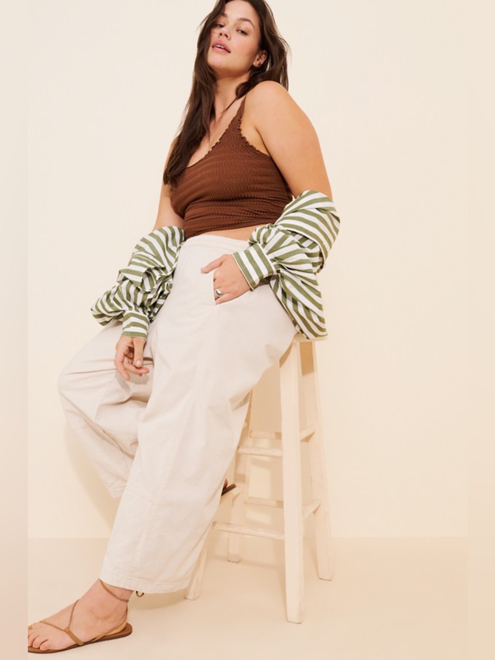 NWT Size 3X - The Izzie Relaxed Pull-On Barrel Pants Pilcro  (NWT US$ 128)